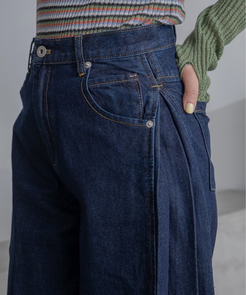限定　GO TO HOLLYWOOD デニム　ラップ　デニム　パンツ　01 美品 ジーンズ デニム デニムパンツ パンプキンシルエットタック
