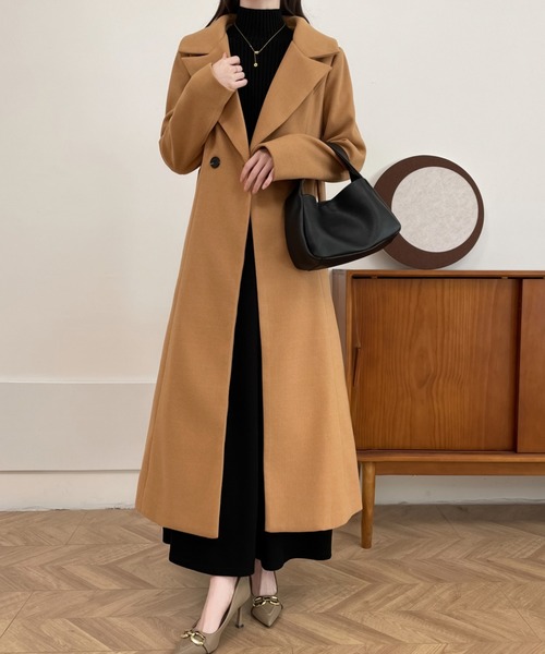 「ABITOKYO」 チェスターコート L グリーン レディース_画像3