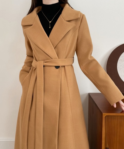 「ABITOKYO」 チェスターコート L グリーン レディース_画像7