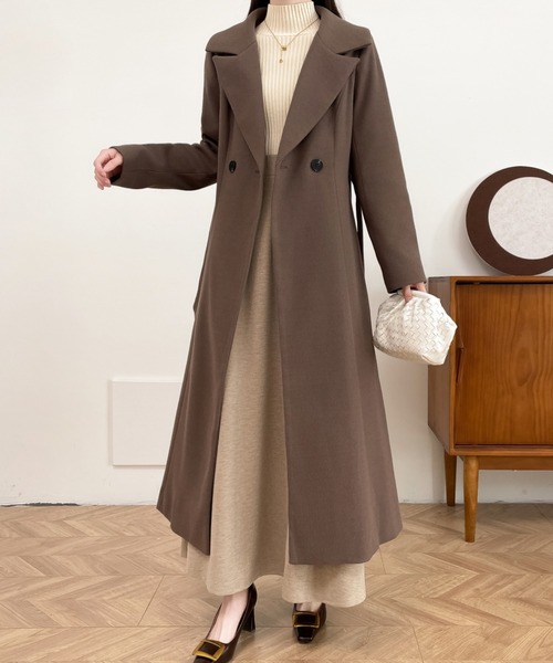 「ABITOKYO」 チェスターコート L グリーン レディース_画像8