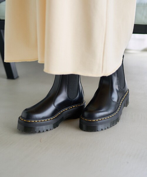 Dr.Martens ドクターマーチン ブーツ 厚底 Dr Martens☆MORENO☆厚底☆ジッパー☆BLACK SMOOTH (Dr.Martens