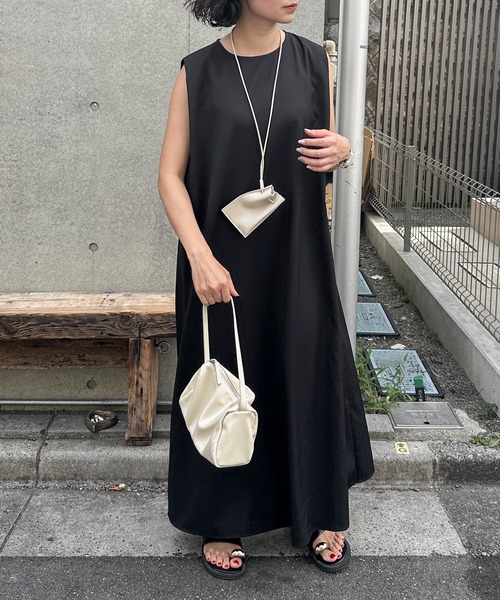 feepur ワンピース 「TALLサイズあり」ノースリタックワンピース