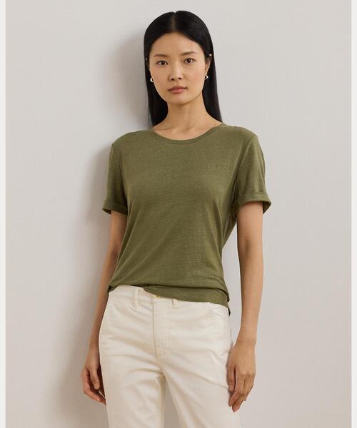 tシャツ リネンブレンド ジャージー Tシャツ レディース