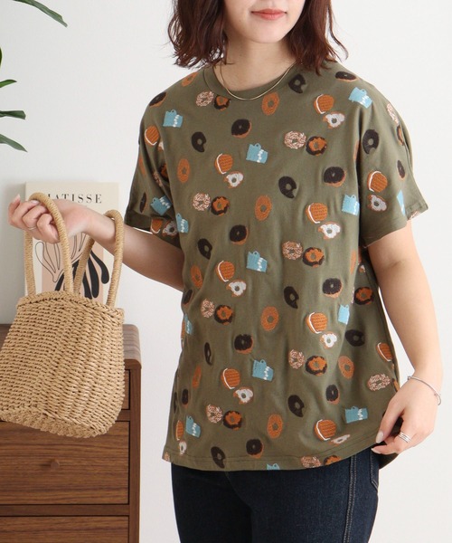 tシャツ EMAGO ドーナツ刺繍ドルマンＴ レディース