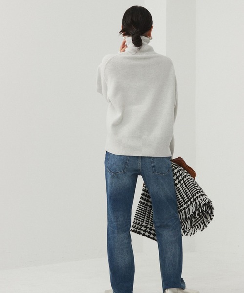 「BABYLONE」 タートルネックニット フリー ライトグレー レディース_画像6