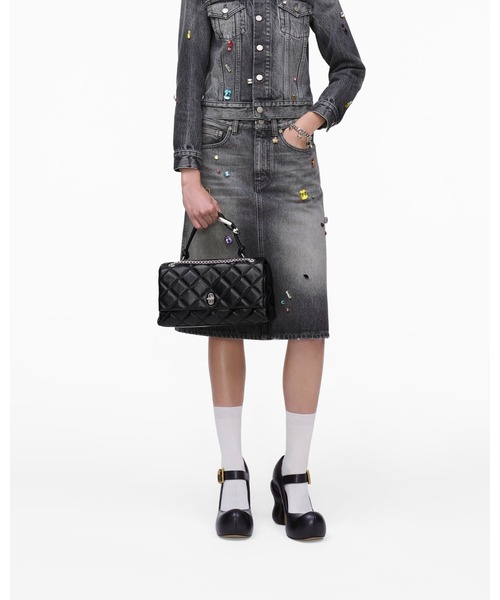 Marc Jacobs ロゴプレートキルティッドショルダーバッグ MARC JACOBS ショルダーバッグ バッグ QUILTED DENIM CHAIN SACK