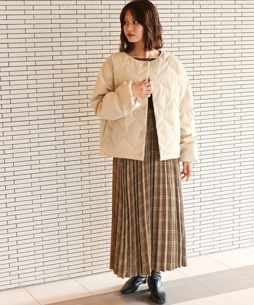 「libelle more」 「MARBLEWALTZ」ダウンジャケット L ベージュ レディース_画像2