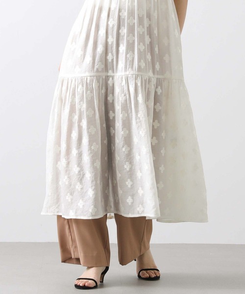 TORRAZZO DONNA ティアードワンピース お呼ばれドレス ロングワンピ Torrazzo Donna ワンピース 花ジャガードティアード2way