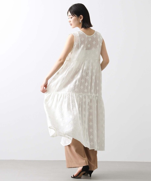 Torrazzo Donna ワンピース 花ジャガードティアード2way