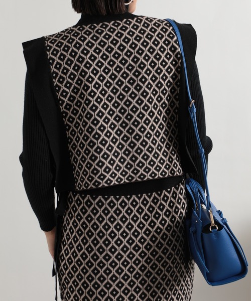 「SETUP7」 「Maison breeze」ノースリーブニット FREE ブラック レディース_画像9