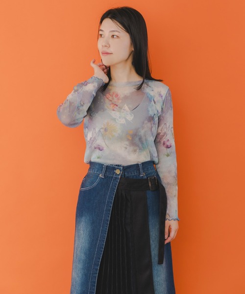 スカラー　ユニコーン　スカート 152755：四季の柄・ヴィンテージカー 2柄展開スカートの通販-ScoLar