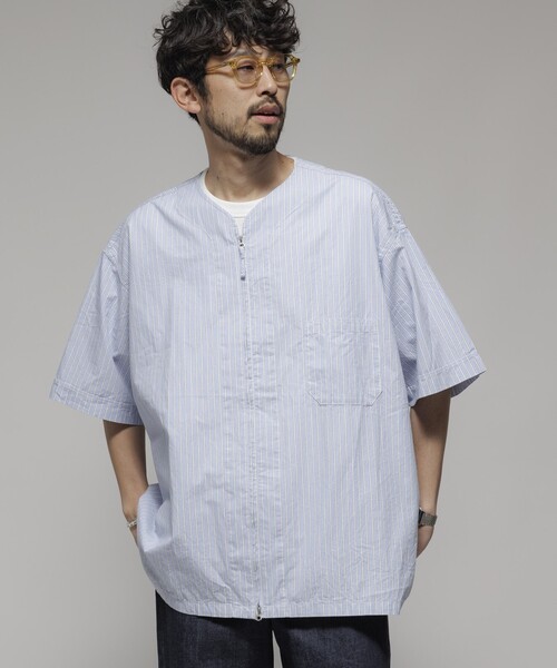 HINSON フルジップシャツ HINSON シャツ HINSON/ヒンソン フルジップカーディガン