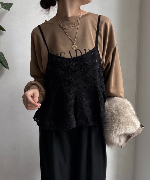 DouDou（ドゥドゥ） ブラウス シャツ 「WEB限定」チュールフラワー