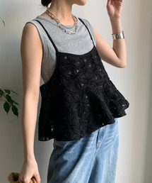 ブラウス シャツ 「WEB限定」チュールフラワーキャミ レディース｜ZOZOTOWN Yahoo!店