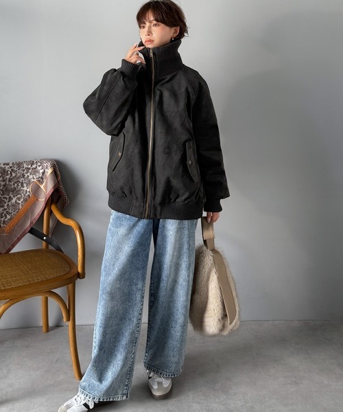 今秋冬大流行⭐︎スウェードブルゾン Java ブルゾン アウター 「JaVaジャバコラボ」甘辛バランスで“大人