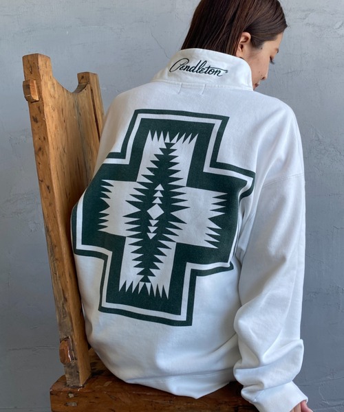 「PENDLETON」 スウェットカットソー X-LARGE ホワイト レディース