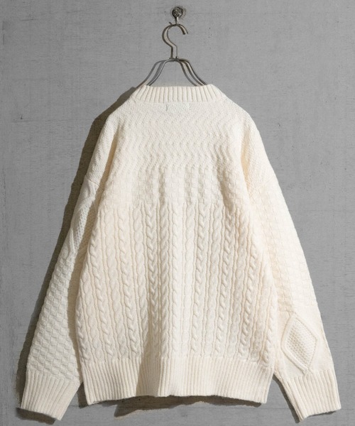 「Naive magic」 長袖ニット MEDIUM ホワイト メンズ_画像4