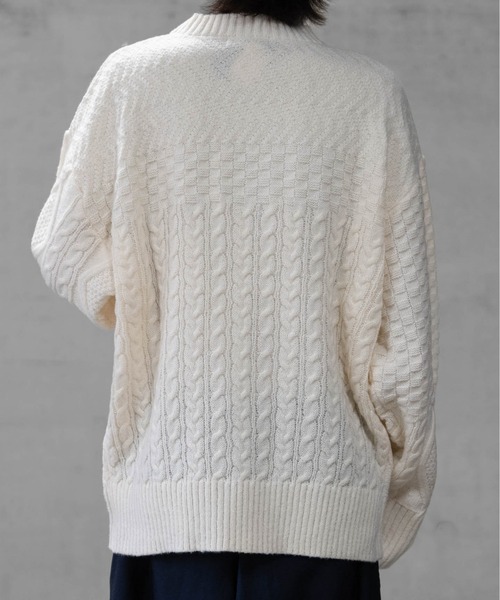 「Naive magic」 長袖ニット MEDIUM ホワイト メンズ_画像5