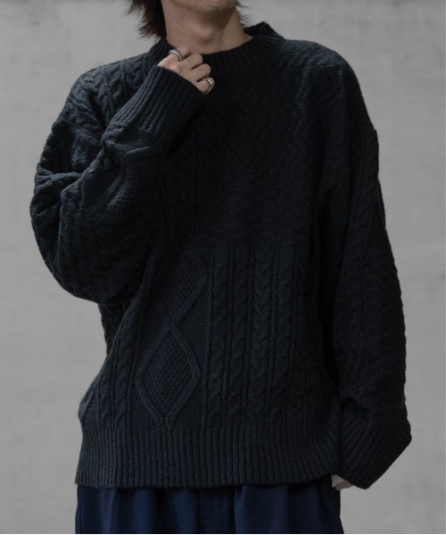 「Naive magic」 長袖ニット MEDIUM ホワイト メンズ_画像6