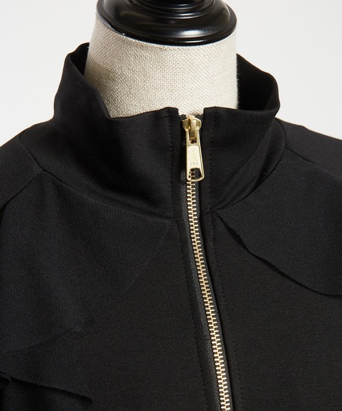 gomme（ゴム） ブルゾン アウター Rポンチローマ ラッフルブルゾン