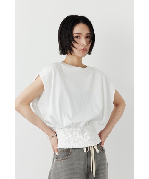 tシャツ Sシルケットブラウジングトップス レディース
