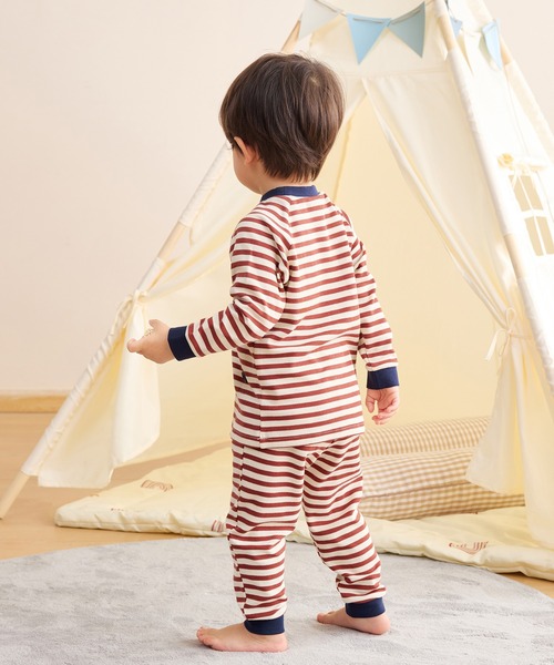 Combi mini パジャマ おなか安心ボタン付き毛玉ができにくいスムース