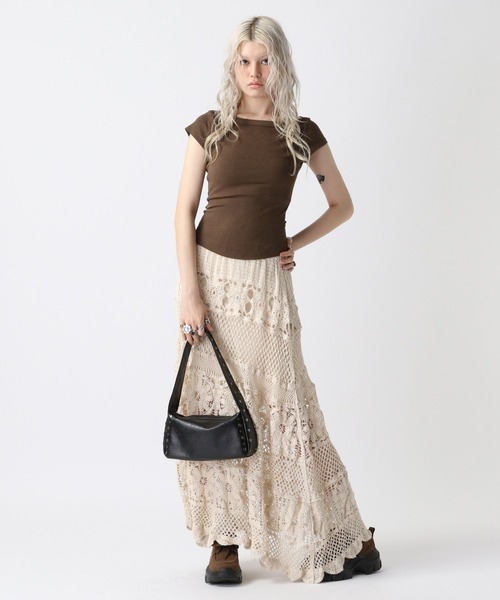 FOREVER21 スカート 「2025SS」かぎ針ロングスカート : ZOZOTOWN