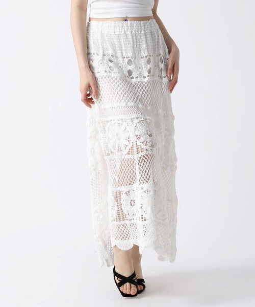 FOREVER21 スカート 「2025SS」かぎ針ロングスカート : ZOZOTOWN