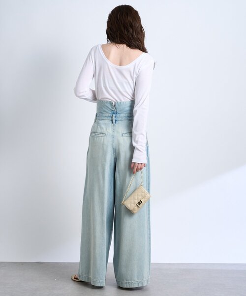 La boutipue BonBon ハイウエストバギーデニム　　　パンツPS La boutipue BonBon ハイウエストバギーデニム パンツPS - メルカリ