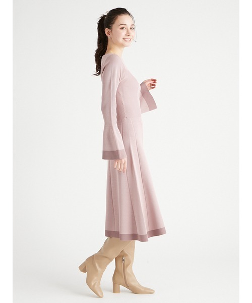 美品✨️セルフォード コルセットデザインニットワンピース ピンク CELFORD（セルフォード）の「コルセットデザインニットワンピース