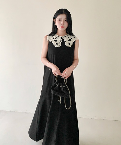 ワンピース 2WAYレース襟付きフレアワンピース : ZOZOTOWN Yahoo!店