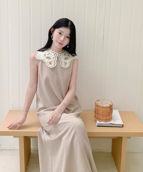 ワンピース 2WAYレース襟付きフレアワンピース : ZOZOTOWN Yahoo!店
