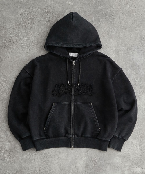 【にゃい】ADRER フルジップパーカー ブラック Sサイズ アドラー ADRER 「ADRER」 ジップアップパーカー S ブラック メンズ