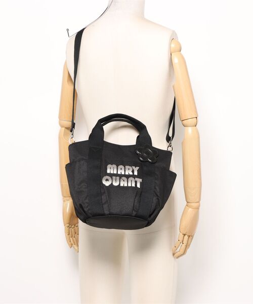 2-5日着 MARY QUANT グラデーションロゴ刺繍 バルーン トート MARY QUANT トートバッグ マリークワント mary quant