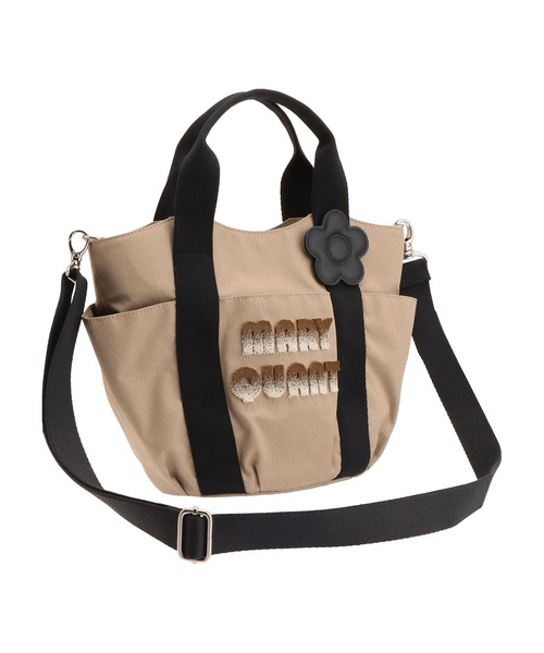 2-5日着 MARY QUANT グラデーションロゴ刺繍 バルーン トート MARY QUANT トートバッグ マリークワント mary quant