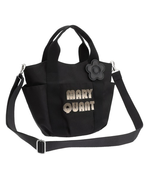2-5日着 MARY QUANT グラデーションロゴ刺繍 バルーン トート MARY QUANT トートバッグ マリークワント mary quant