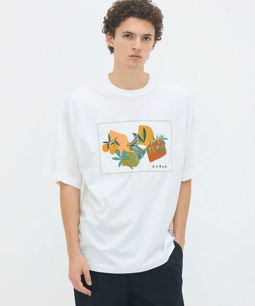 CABaN（キャバン） tシャツ スビンコットン BIRDプリントTシャツ