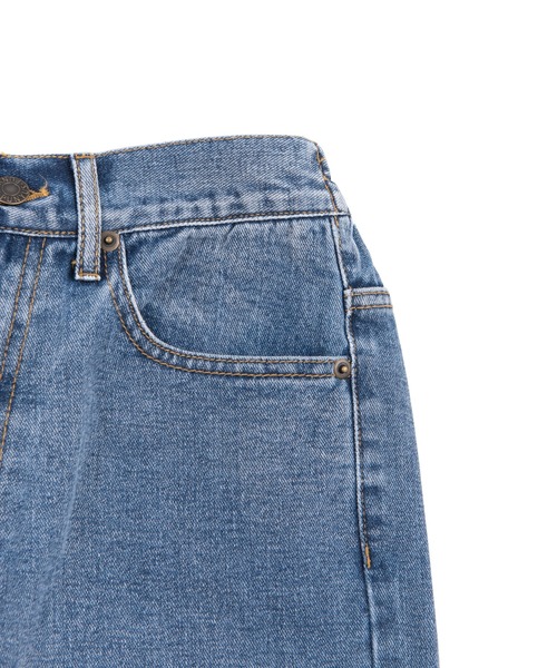 [PUNYUS] Denim брюки 3 свет индиго голубой женский 