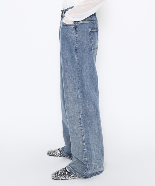 [PUNYUS] Denim брюки 3 свет индиго голубой женский 
