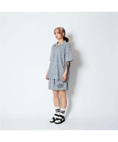 シャツ 半袖 AKTR FREEDOM STRIPE SHIRTS（アクター フリーダム