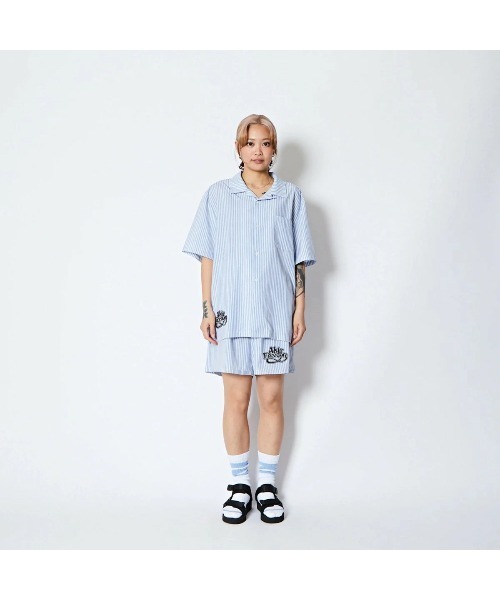 シャツ 半袖 AKTR FREEDOM STRIPE SHIRTS（アクター フリーダム