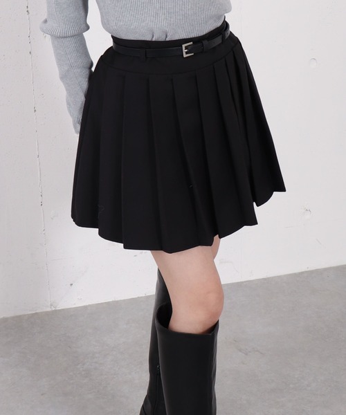 archives（アルシーヴ） スカート 切替プリーツミニスカート