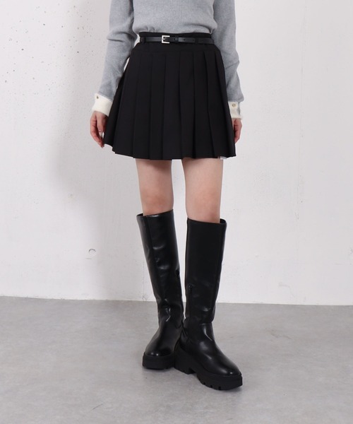 archives（アルシーヴ） スカート 切替プリーツミニスカート