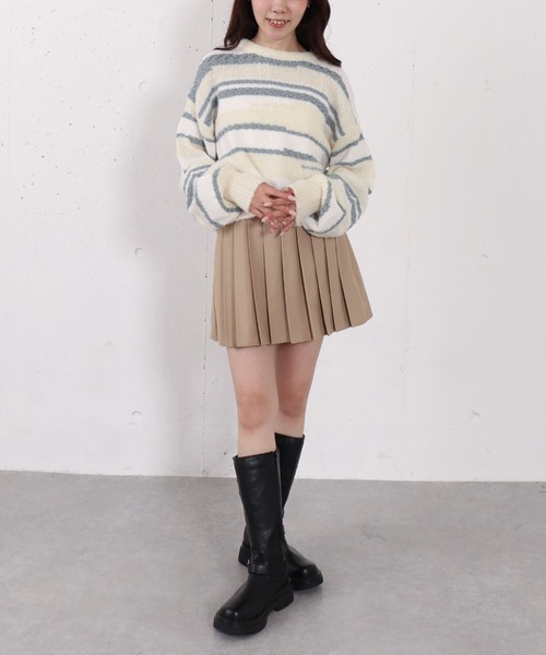 archives（アルシーヴ） スカート 切替プリーツミニスカート