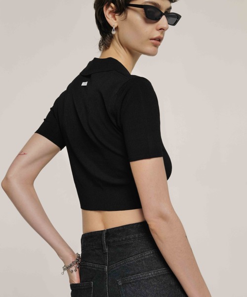 JOSE MOON（ジョゼムーン） カーディガン CROP POLO KNIT CARDIGAN