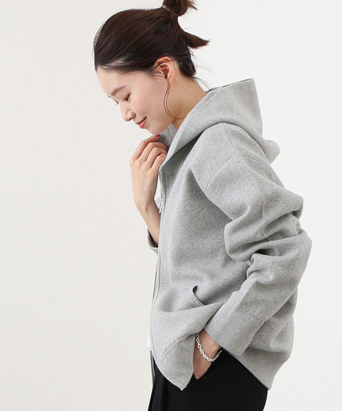 IENA（イエナ） ジップアップパーカー FREE ベージュ レディース