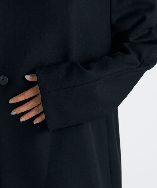 Y*い様 Ebure ヘビーメルトン ビッグカラー ショートPコート ダークブラ 美品☆ebure｜定価9万 20AW ヘビーメルトンビッグカラーショートPコート