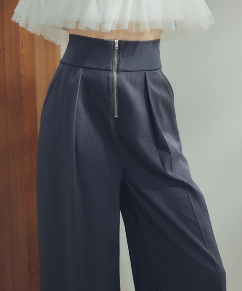 ECREL スラックス S チャコールグレー レディース : ZOZOTOWN Yahoo!店