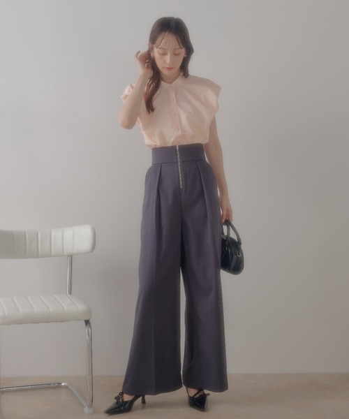 ECREL スラックス S チャコールグレー レディース : ZOZOTOWN Yahoo!店