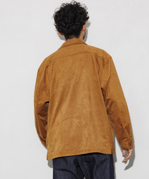 シャツ レザレッド ブラッシュド オープンカラー ロングスリーブ シャツジャケット/ LEATHERETTE SW O/C SHT メンズ | FREAK'S STORE | 19